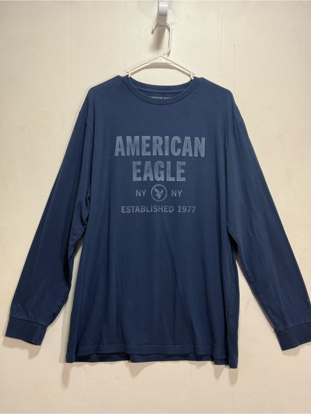 American Eagle Outfitters Men's Long Sleeve Logo Tee - Men's Sz XXL